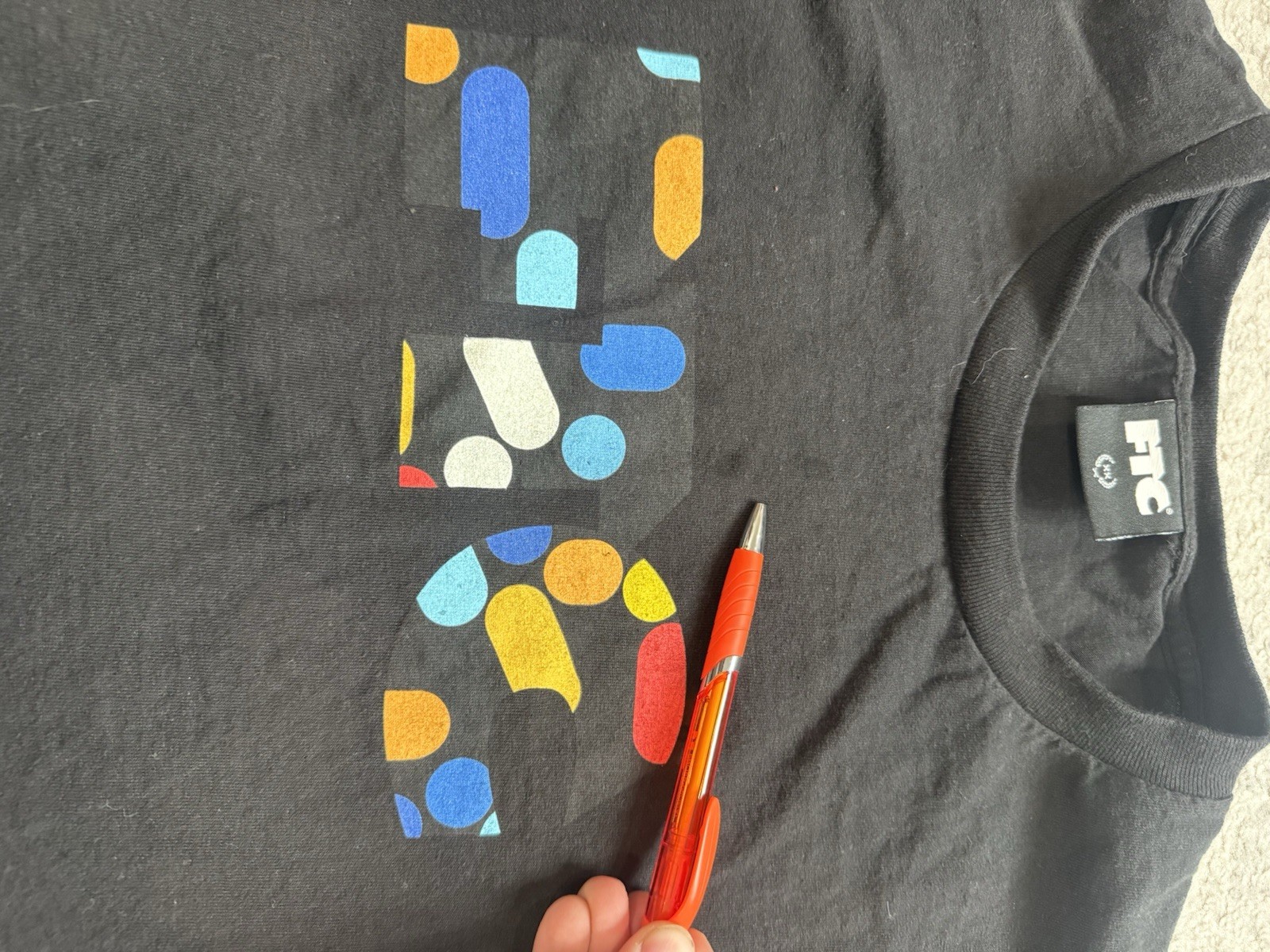 FTC Skateboard Shirt Size 2XL Black Multi For The City