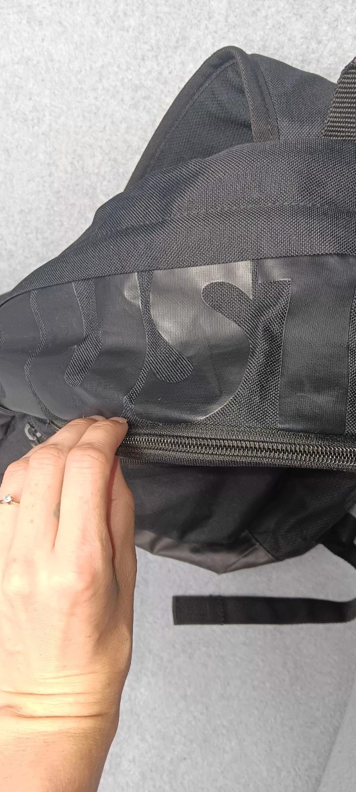 Nike Brasilia Backpack Black White Swoosh Medium 24L School Gym Bag Training