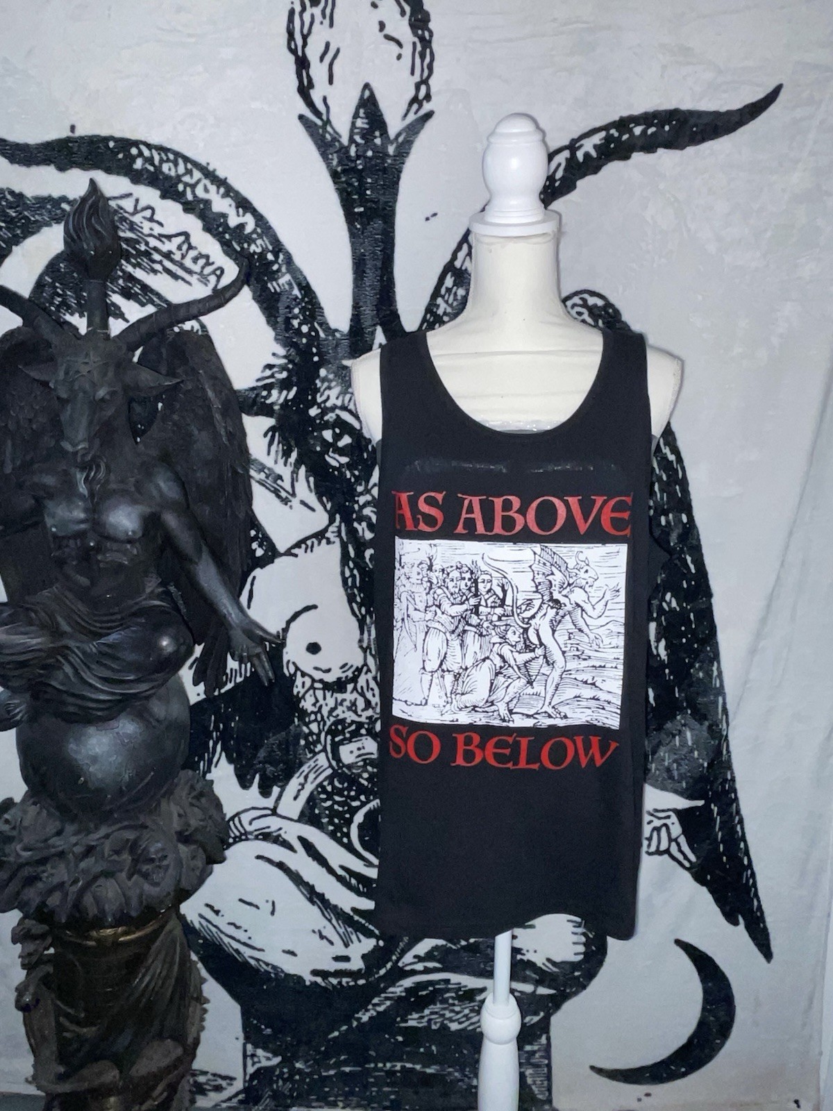 Witches As Above So Below Tank Top MEDIUM Size Occult Satan Demon Lucifer