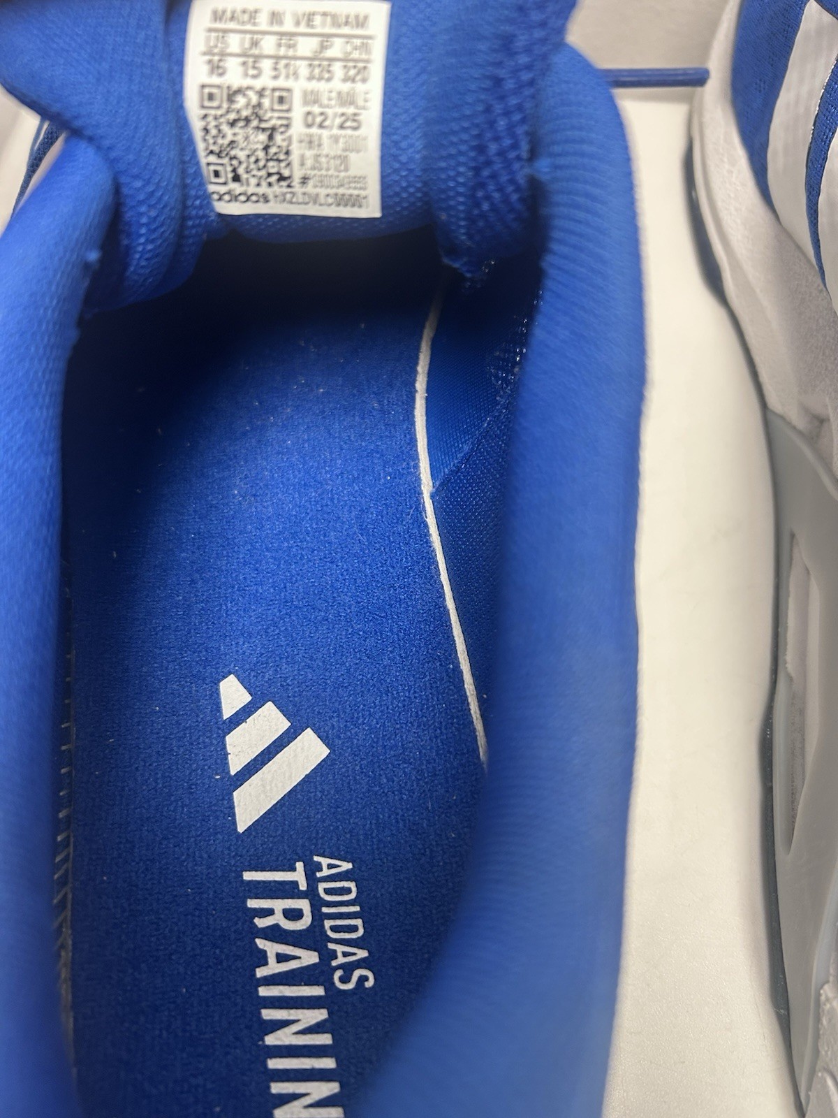 Size 16-Men’s Adidas Dropset Control Trainer Royal Blue White
