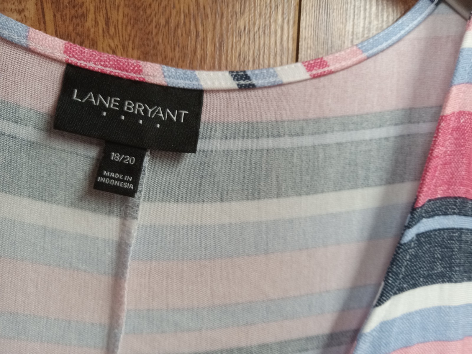 Lane Bryant Dress Multicolor Striped V-Neck Open Sleeves Dress Summer Size 18 20