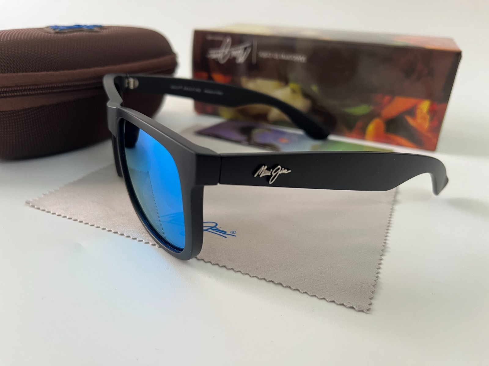 Maui Jim RED SANDS Matte Black Frame + Blue Polarized Sunglasses