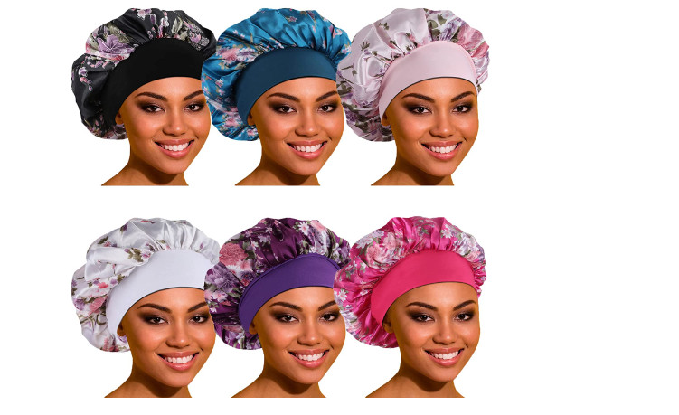 Satin Bonnet Hair Bonnet for Sleeping Large Silk Bonnets (3-4-6) Packs