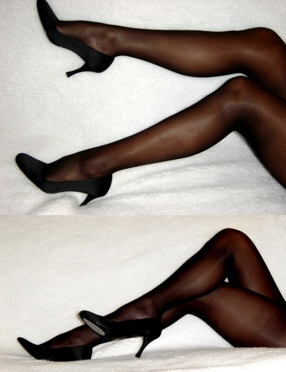 Q XL Peavey Black Pantyhose Work Play Lingerie Hooters Uniform Lt Support sheer