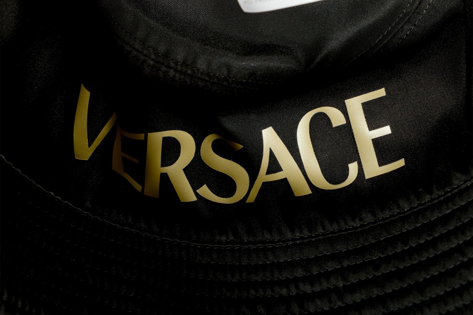 Versace Multi-Color Baroque/ Logo On Black Reversible Bucket Hat Size 57