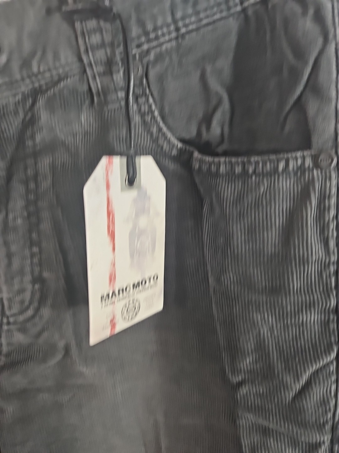 Marc Moto Men Size 30×32 Motorcycle Corduroy Bootcut Charcoal Gray Jean