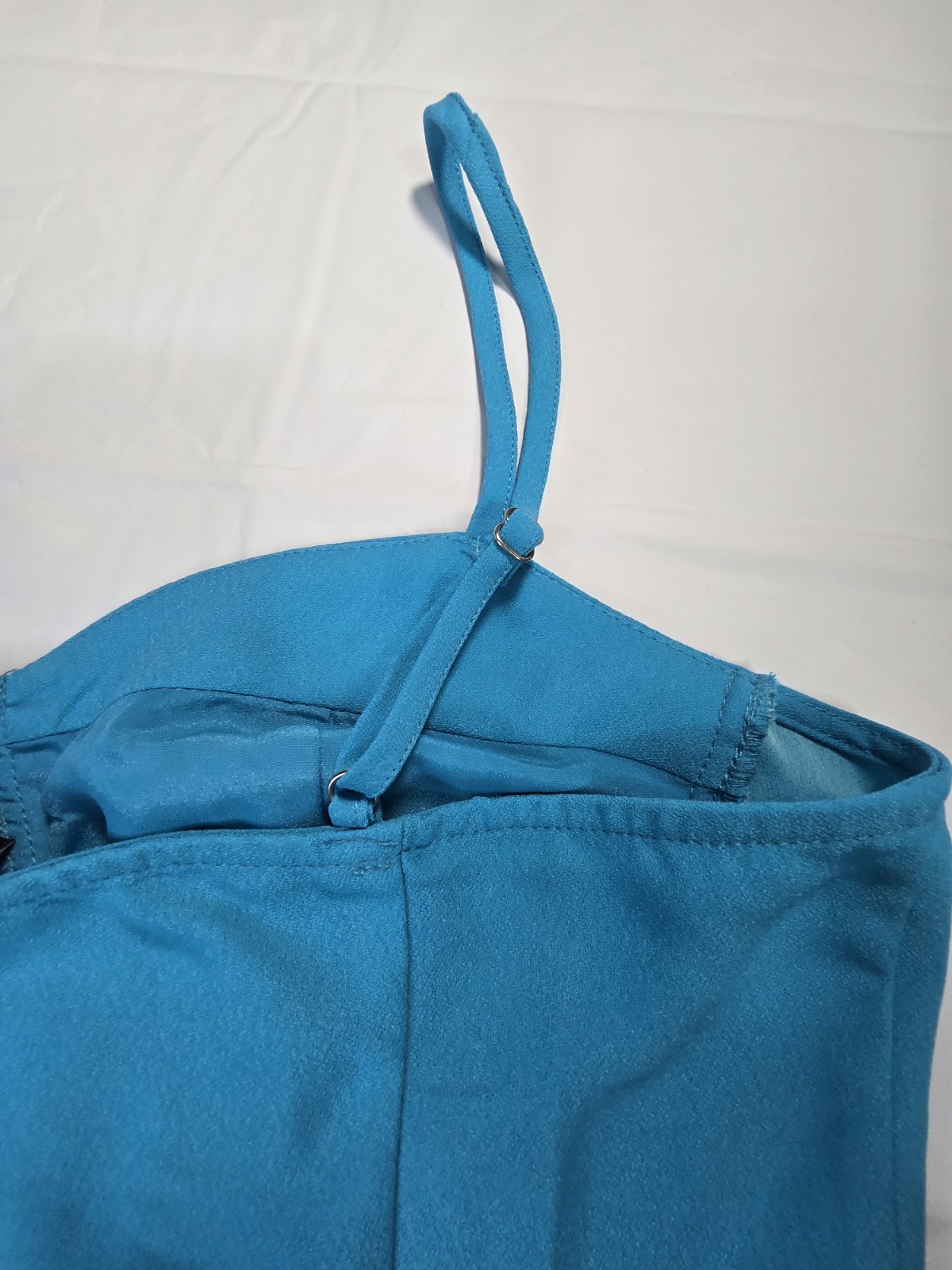 Forever 21 Women’s Bright Turquoise Bustier Cami Bodysuit Size Large NWT