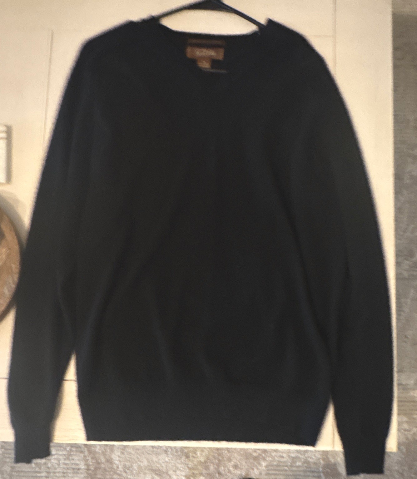 Tasso Elba Tutto Italia 100% Cashmere Black Crewneck Sweater Men’s Medium M