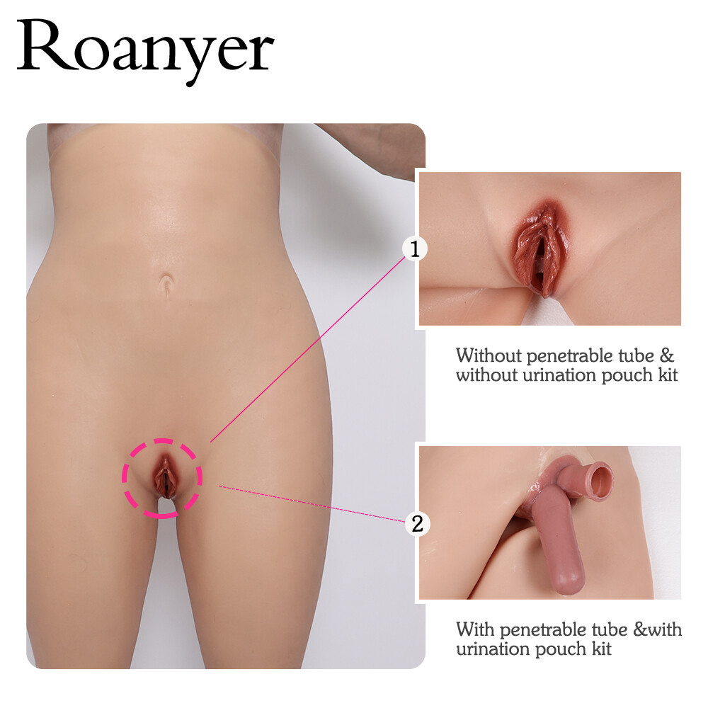 Roanyer Small Super Strong Silicone Fake Vagina Pants Panties Hip Shaping Pants