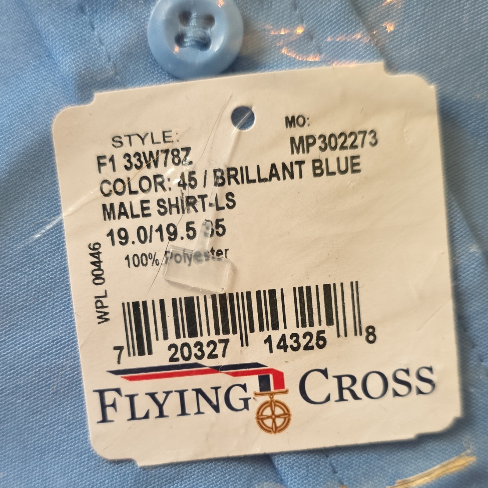 Vintage 3X-Large Shirt 19.0/19.5 35 blue uniform shirt