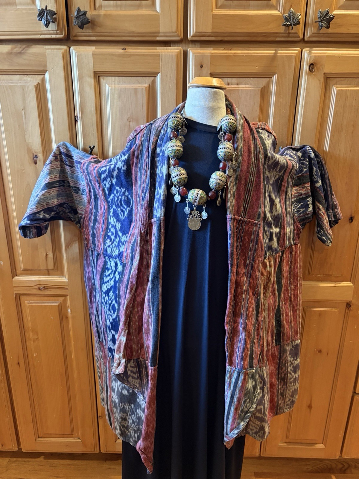Art to Wear Vintage Ikat Kimono Patchwork Wild Woman Wild Thing Hand Made