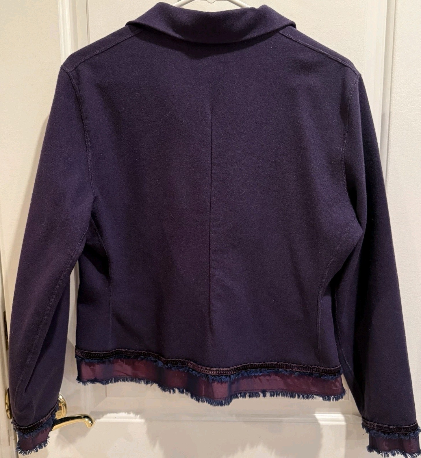 Patsy Seddon For Phase 8 Women’s Purple Wool Jacket 14 Fringe Vtg Abs Gorgeous!