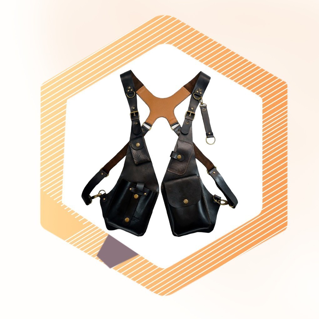 Adjustable Anti-Theft Underarm Shoulder Bag PU Leather Vest Wallet Holster Bag
