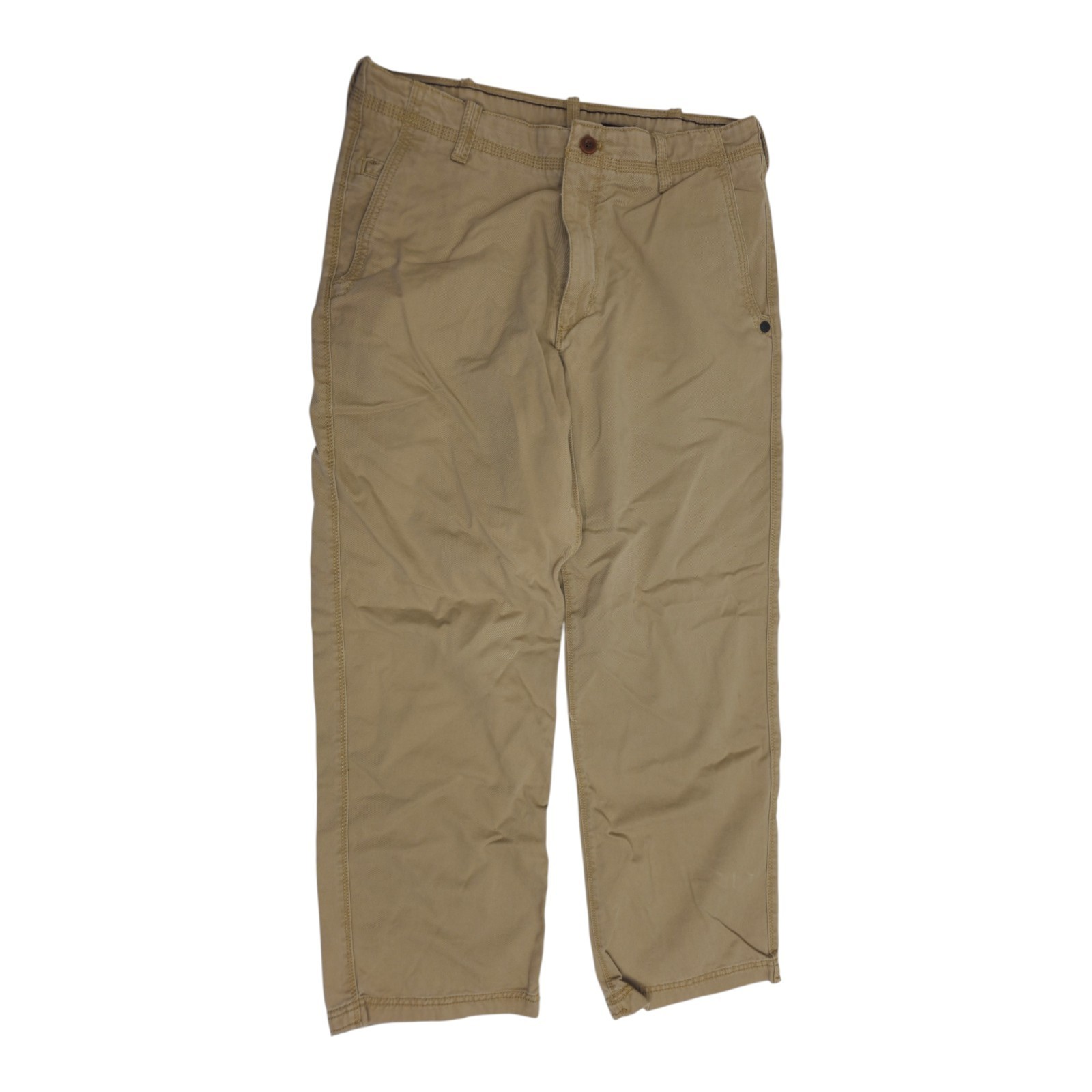 Timberland Khaki Tan Chino Pants 34×30 Cotton Casual Zip Fly Zipper Broken