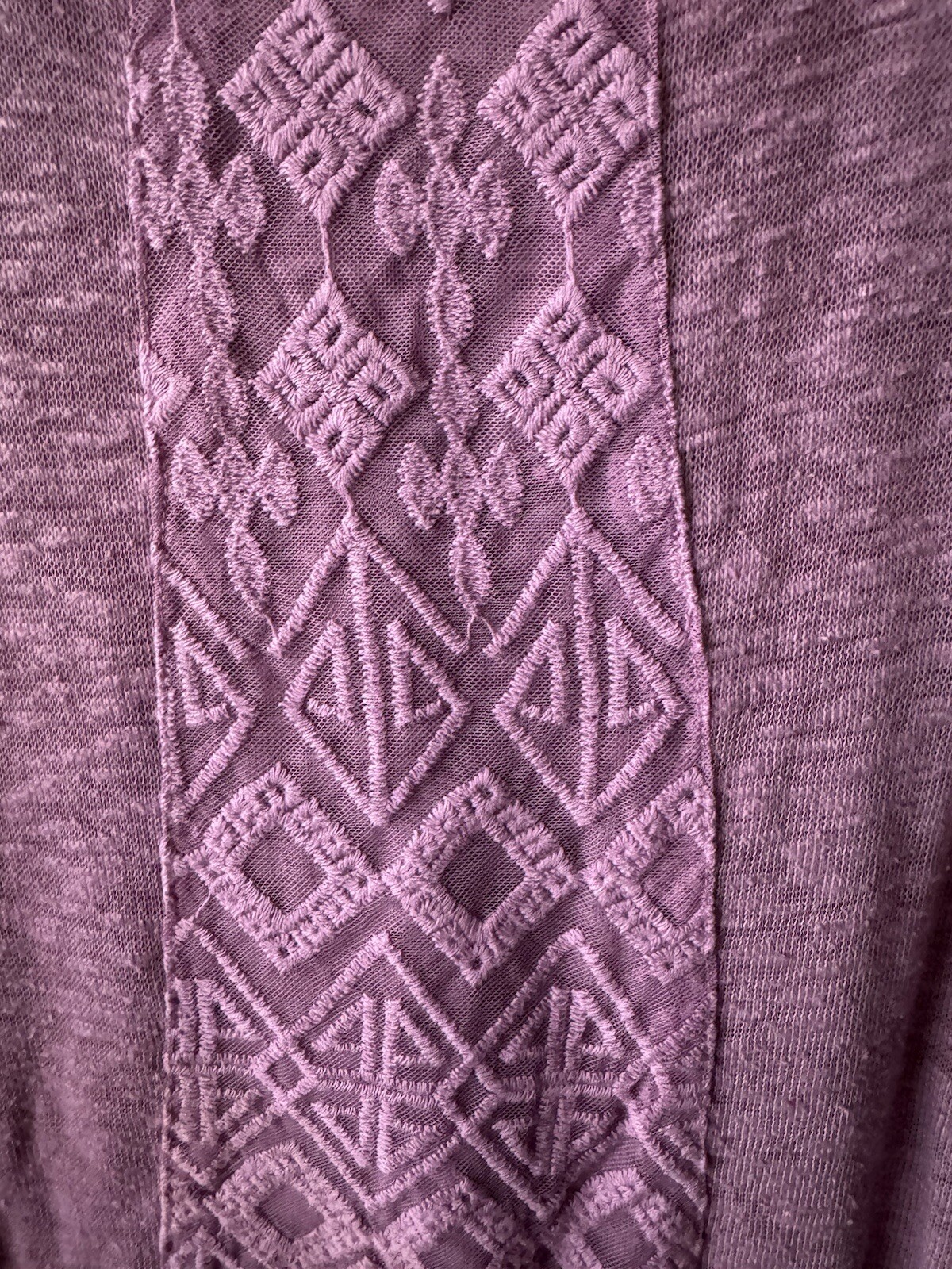 😈😈Faded Glory Vintage Purple Fringed Knit Blouse Top Size XL😈😈