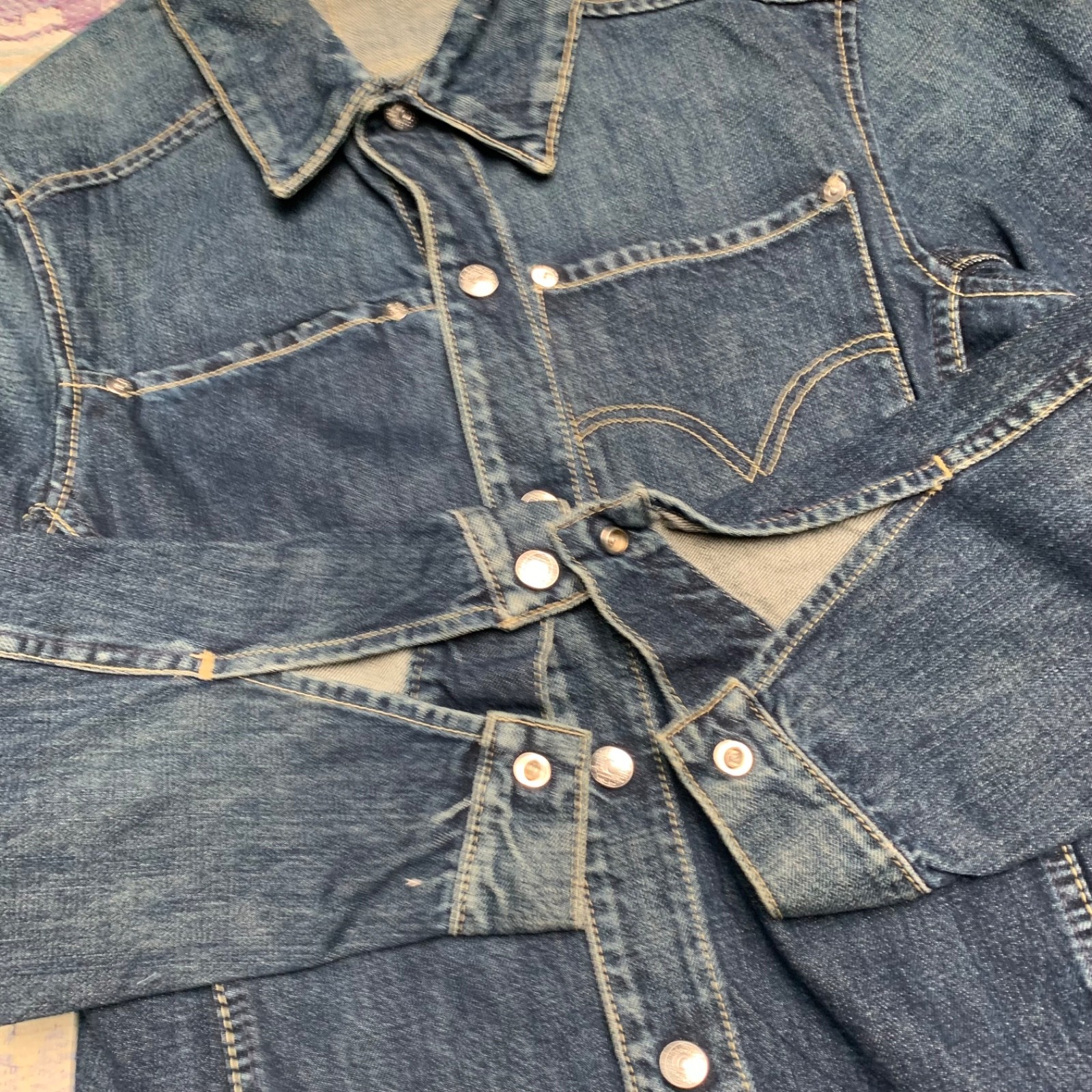 Vintage Y2K Levi’s Engineered Denim Snap Button Jean Jacket Small