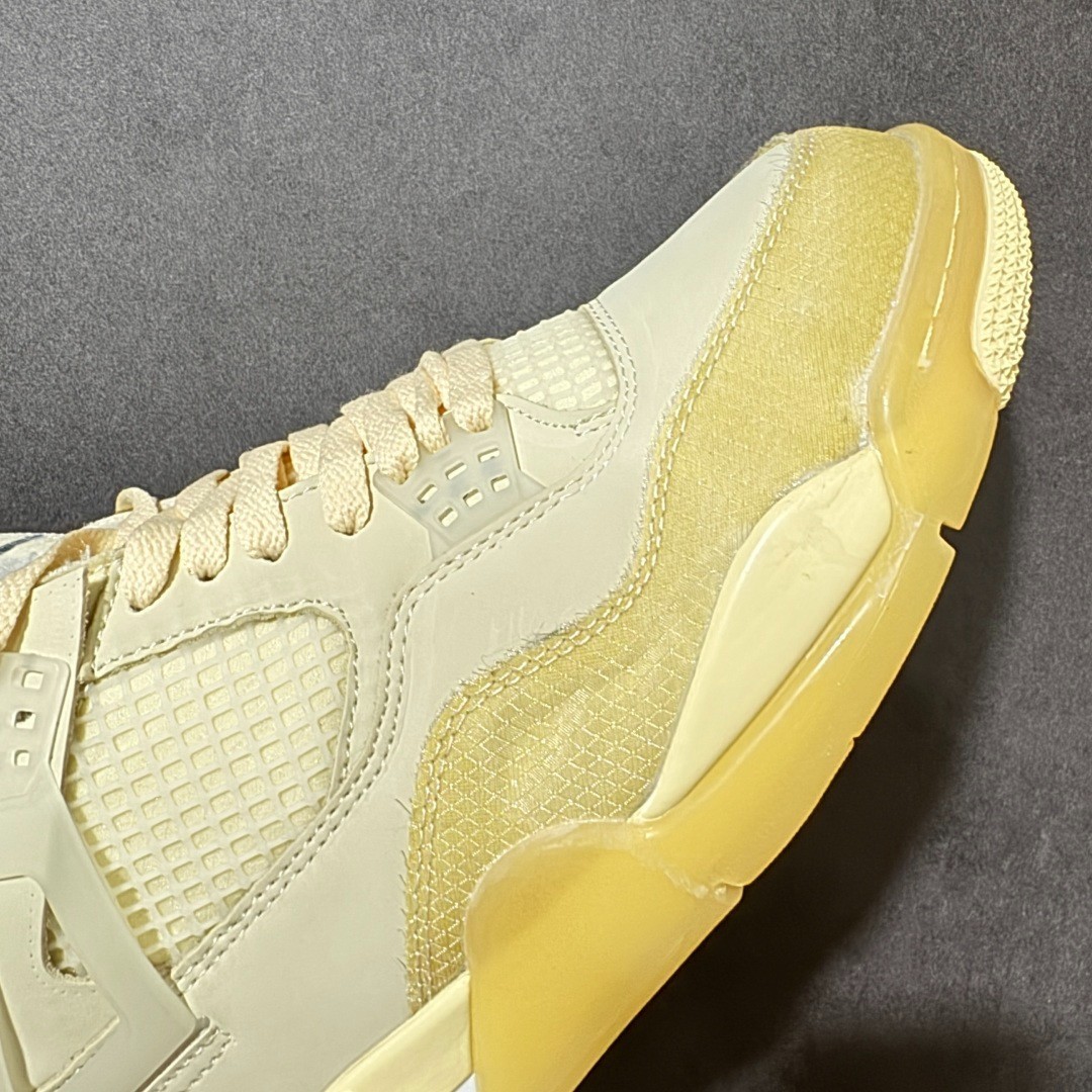 Jordan Air Jordan 4 Off-White Beige Men’s Retro Mid Top Sneakers