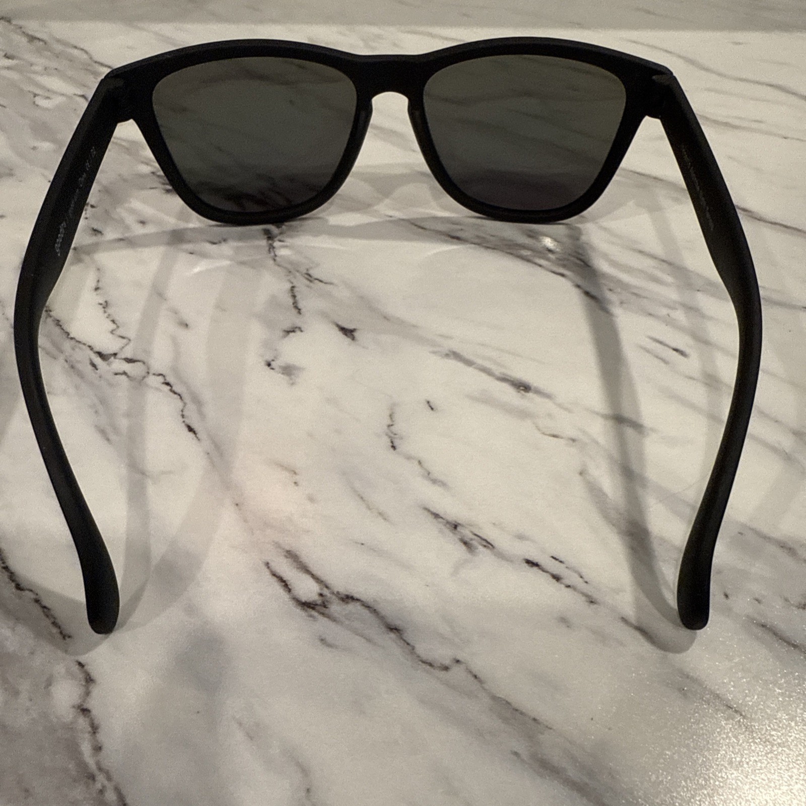 Goodr Vincent’s Absinthe Night Terrors Matte Black Sunglasses Teal Mirrored Lens