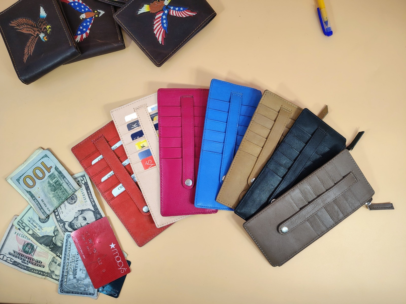 Women Genuine Leather Slim Long Wallet – Multiple Card Holder | Buy 1 Get 1 Free