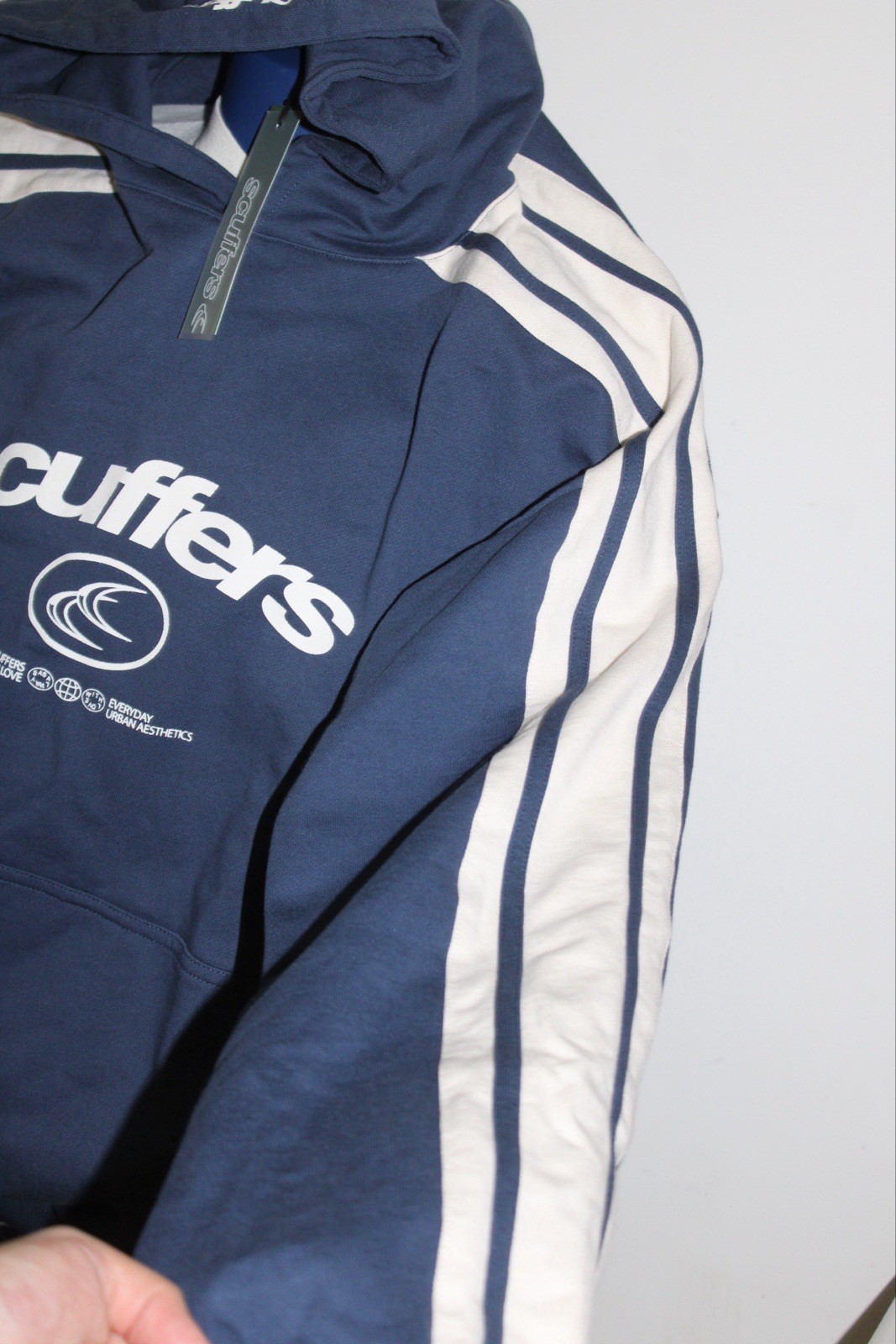SCUFFERS BRAND NEW “EFFORTLESS” IN BLUE SIZE XXL CAN FIT XL … PREMIUM HOODIE