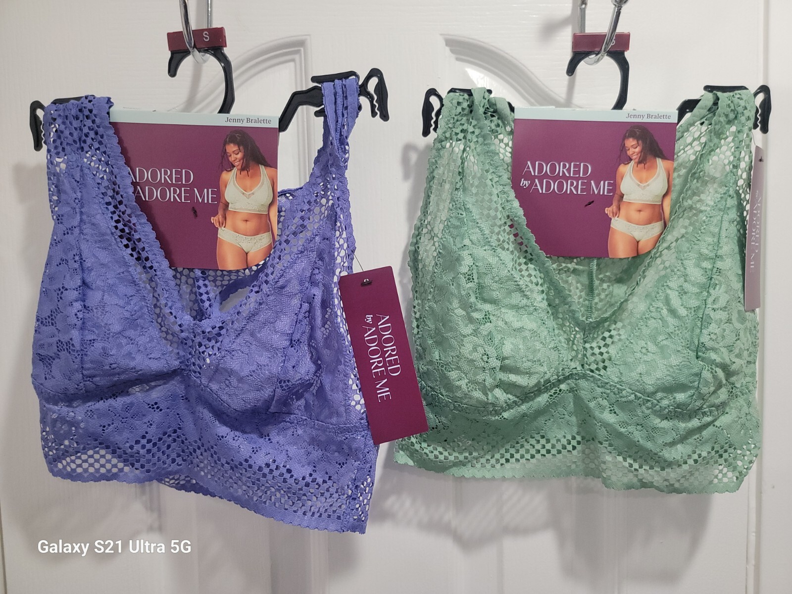 Adored Adore Me Womens Jenny Bralette Lace Racerback Green Purple S M L XL 2X 3X