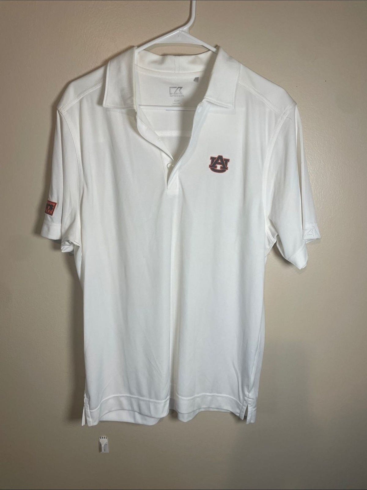 Auburn University White Performance Polo official Anders Bookstore SP