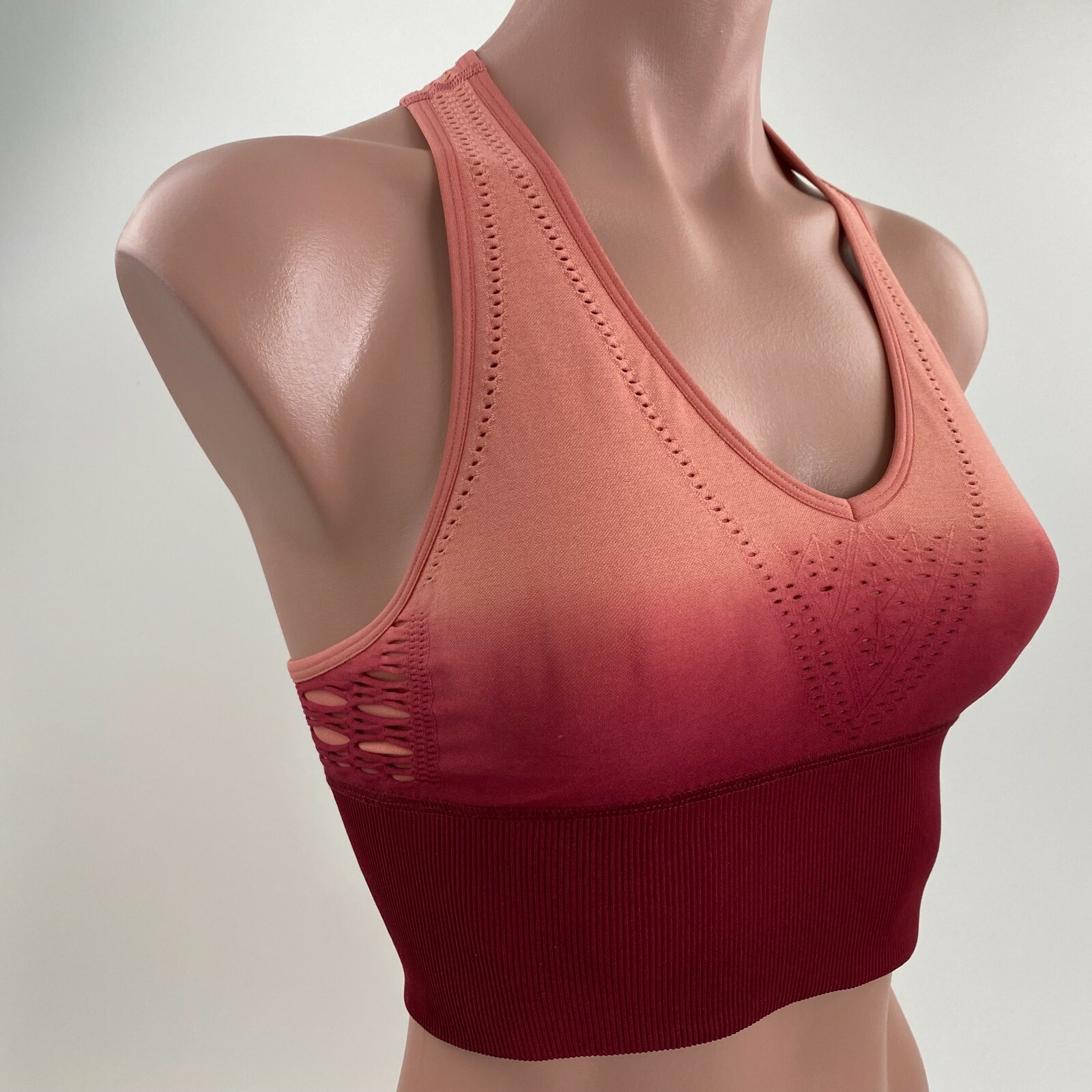 Victoria’s Secret PINK Seamless Lightly Lined Bralette Bra Orange Size L NWT