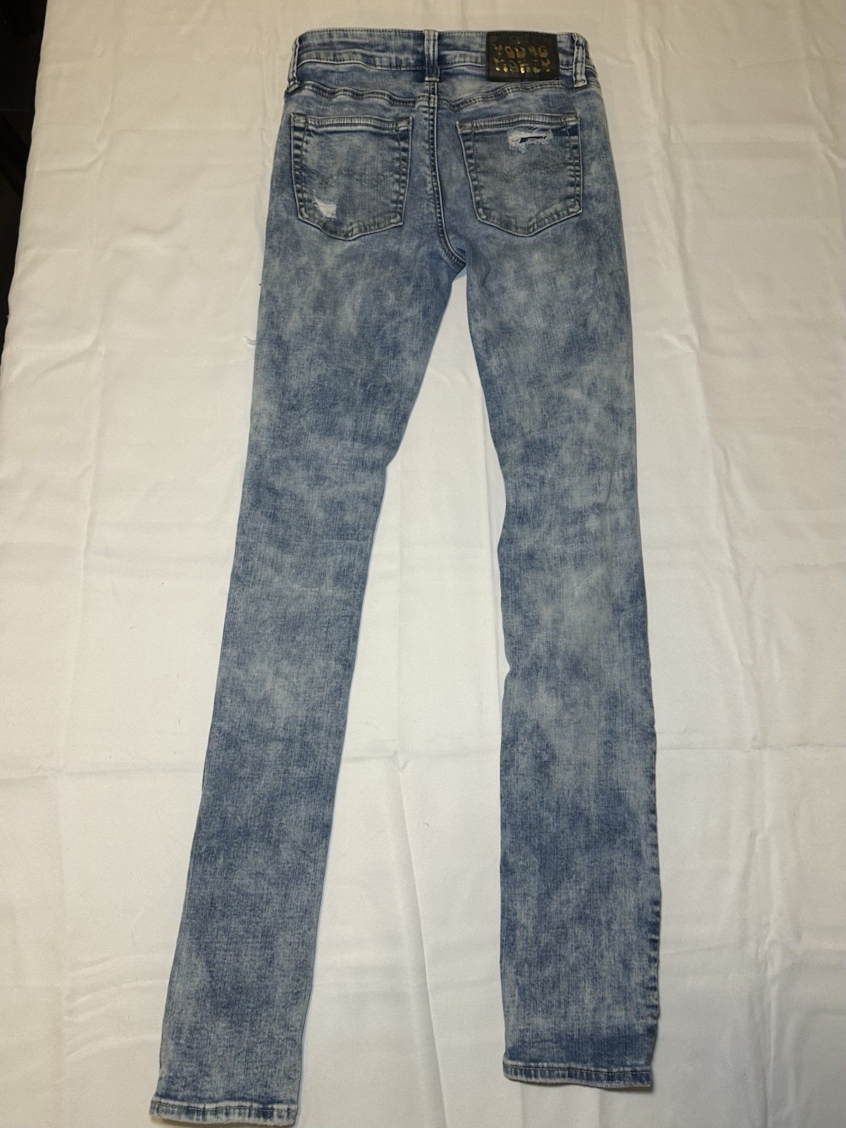 American Eagle Next Level Airflex Stacked Skinny Jeans Mens 26×28 Distressed Y2K
