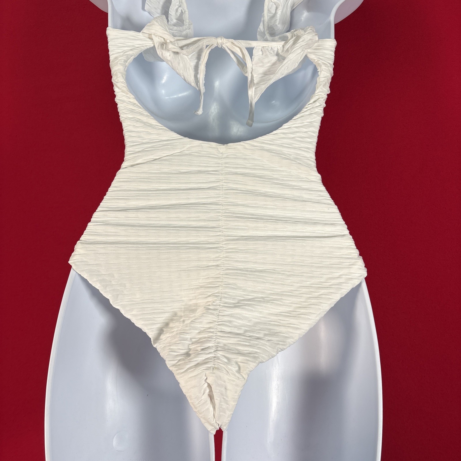 Corpo women’s 1 piece Natural White swimsuit size Medium High End Swimwear W15