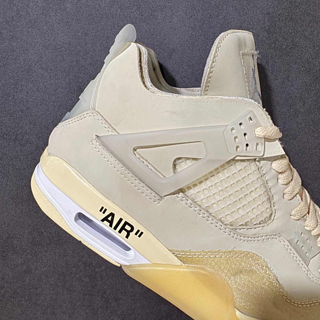Jordan Air Jordan 4 Off-White Beige Men’s Retro Mid Top Sneakers
