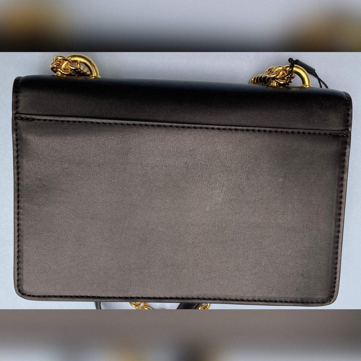 JW PEI Black Envelope Chain Crossbody Bag Gold Chain Vegan Leather NWT