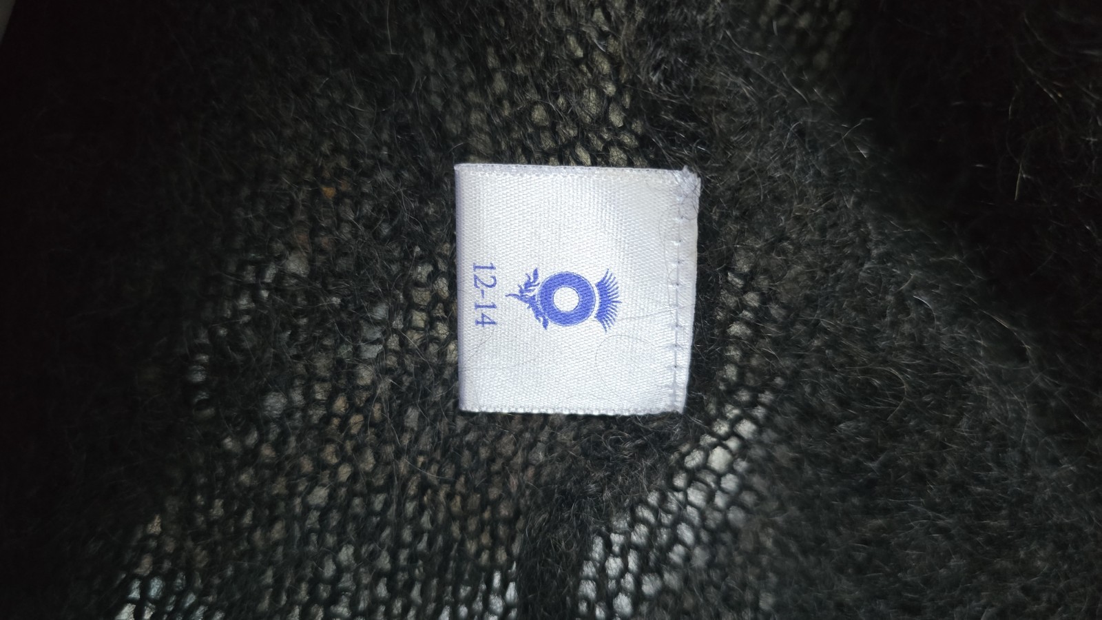 Brora Kid Mohair Charcoal Cape Cardigan 12-14 Fluffy Arty Relaxed