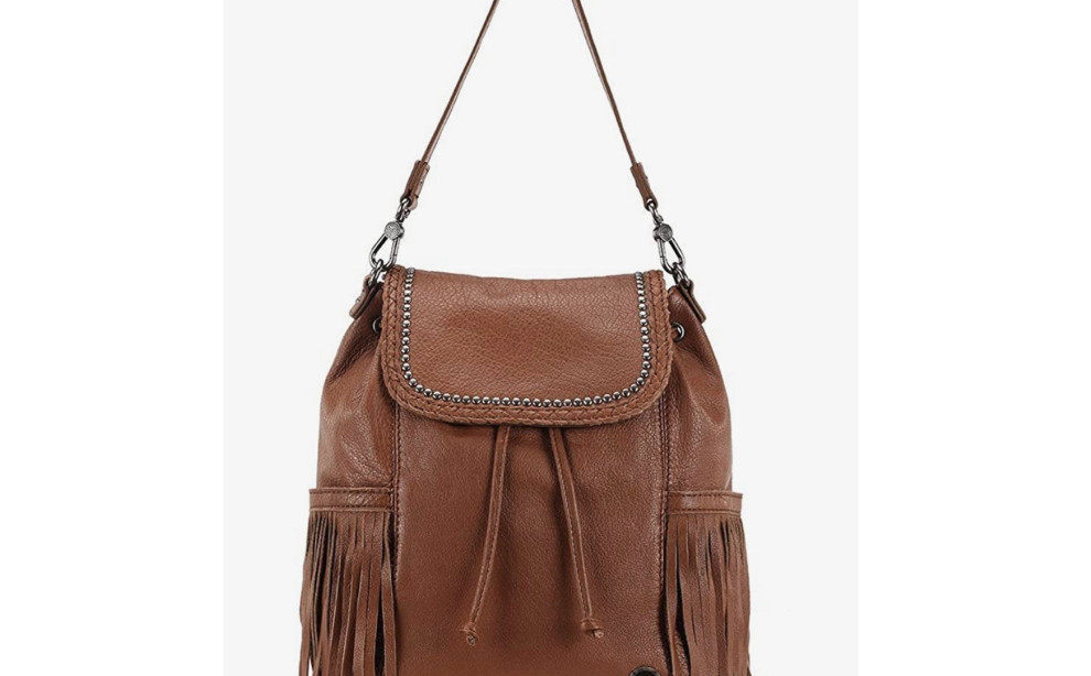 The Sak Avalon Fringed Convertible Backpack Handbag, Sierra Brown