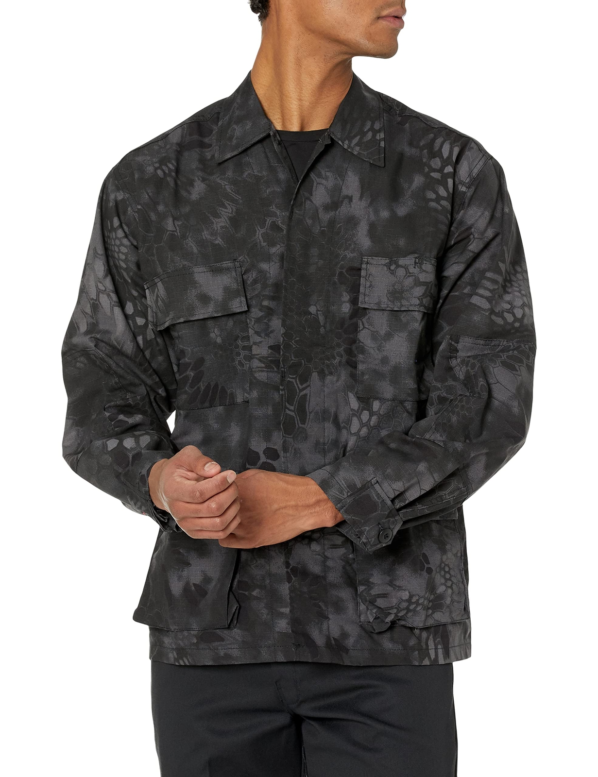 BACKBONE Mens Army Military Battle Dress Uniform BDU Camouflage Top Jacket Shirt
