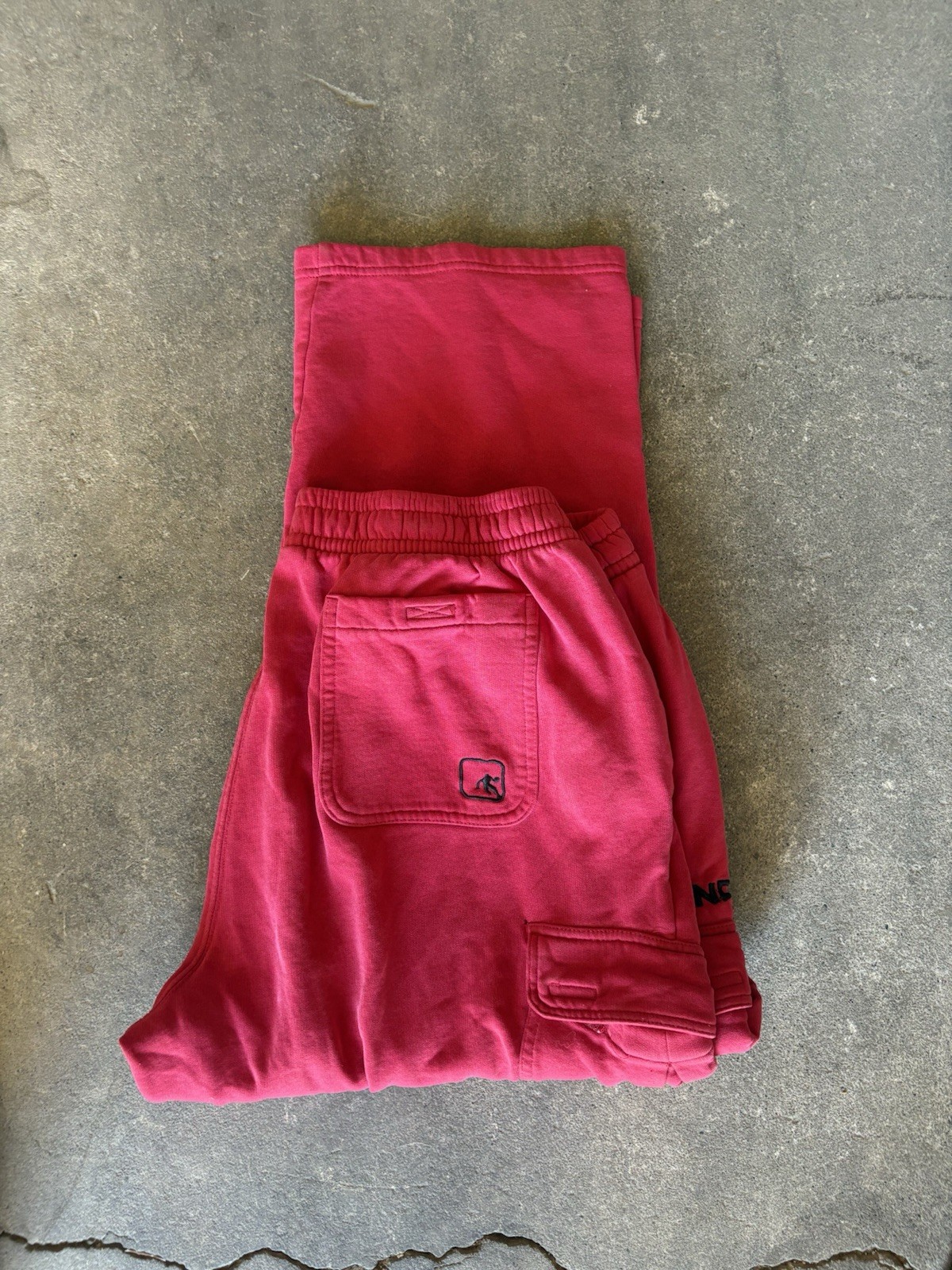 AND1 Men’s Pink Fleece Sweatpants Polyester Drawstring Elastic Waist 2XL