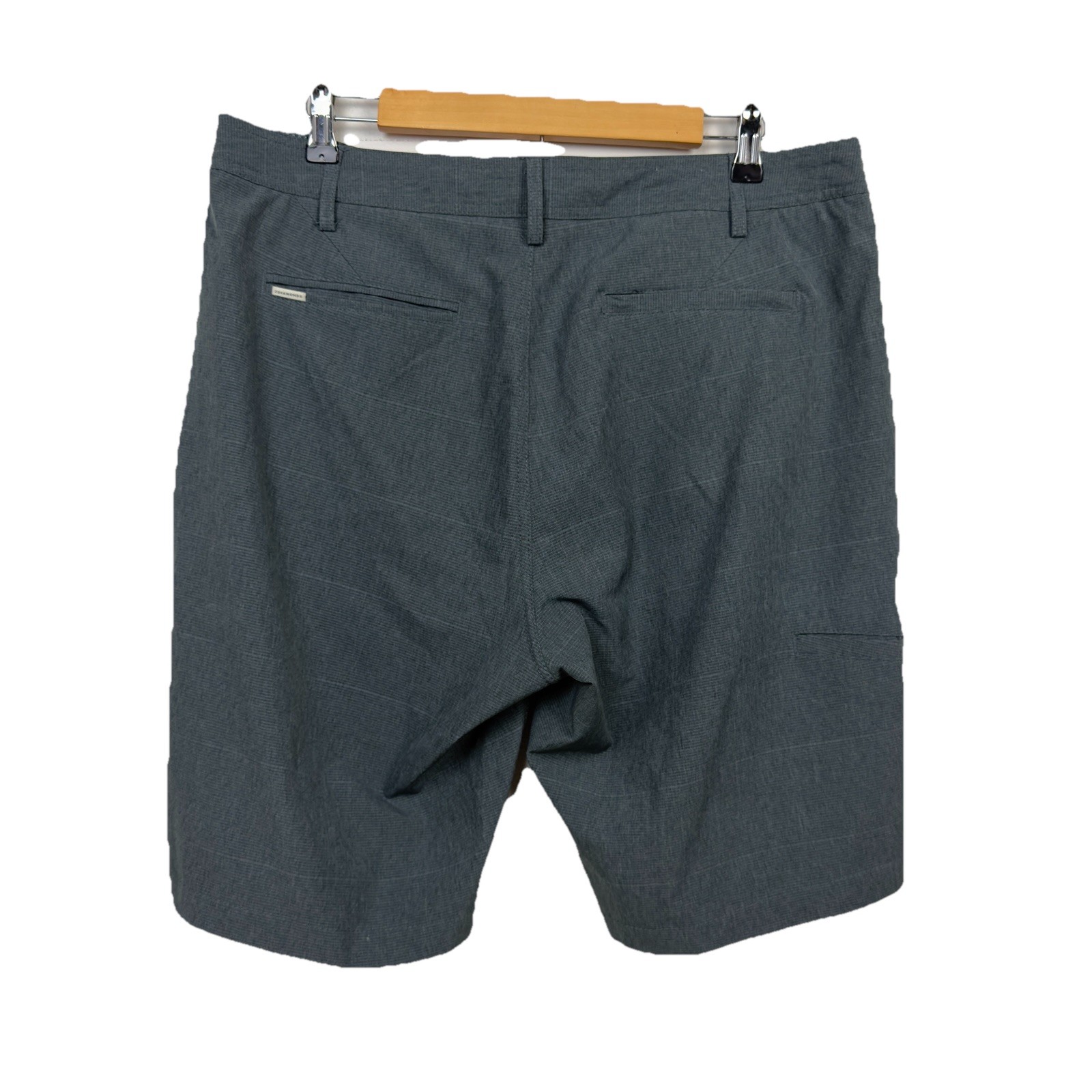 7 Diamonds Performance Shorts Men’s 38 Gray Nylon Elastane