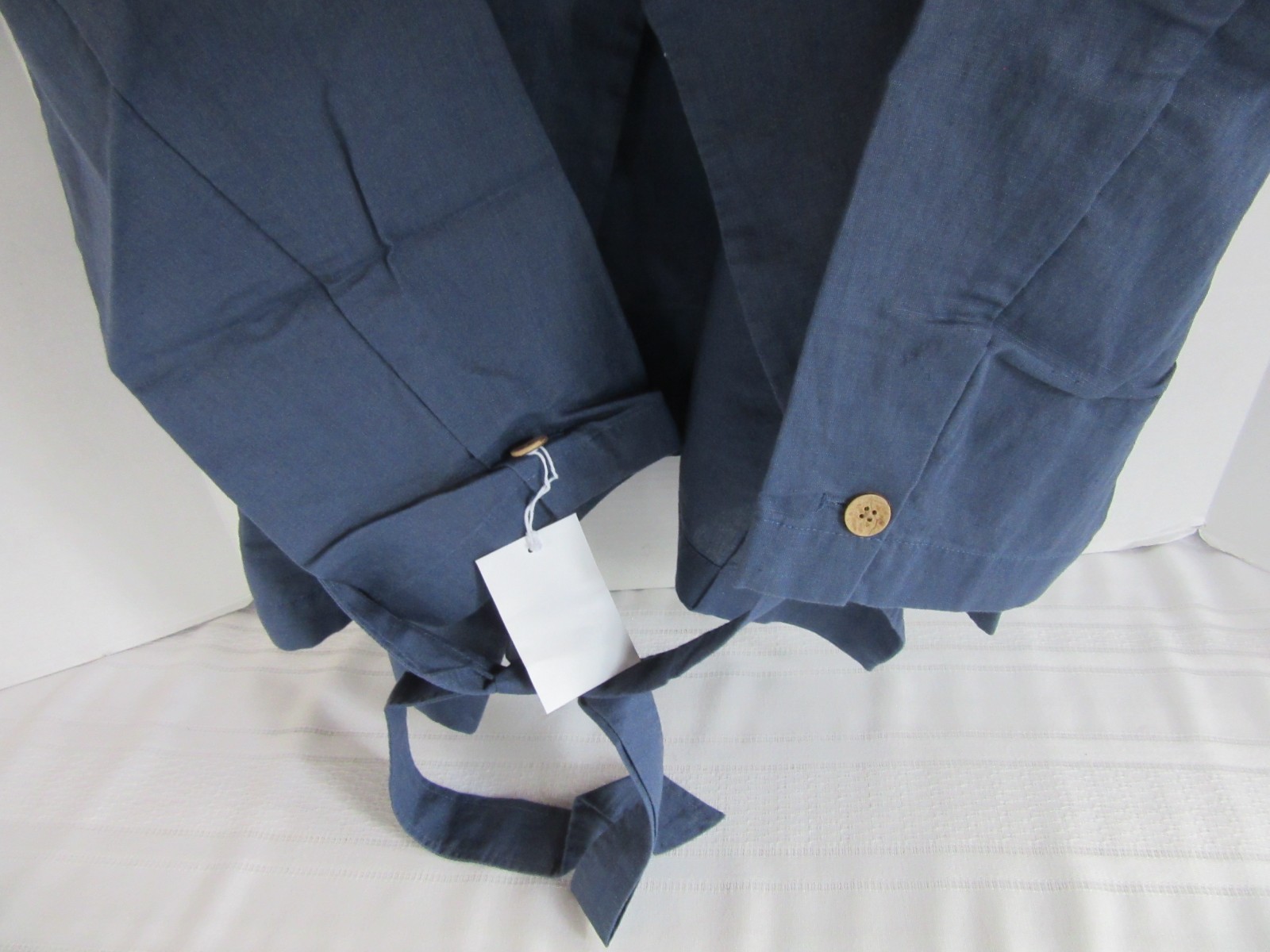 Lands’ End Linen Cotton Blend Long Sleeved Blue Jacket #416975 Size 3X NEW!