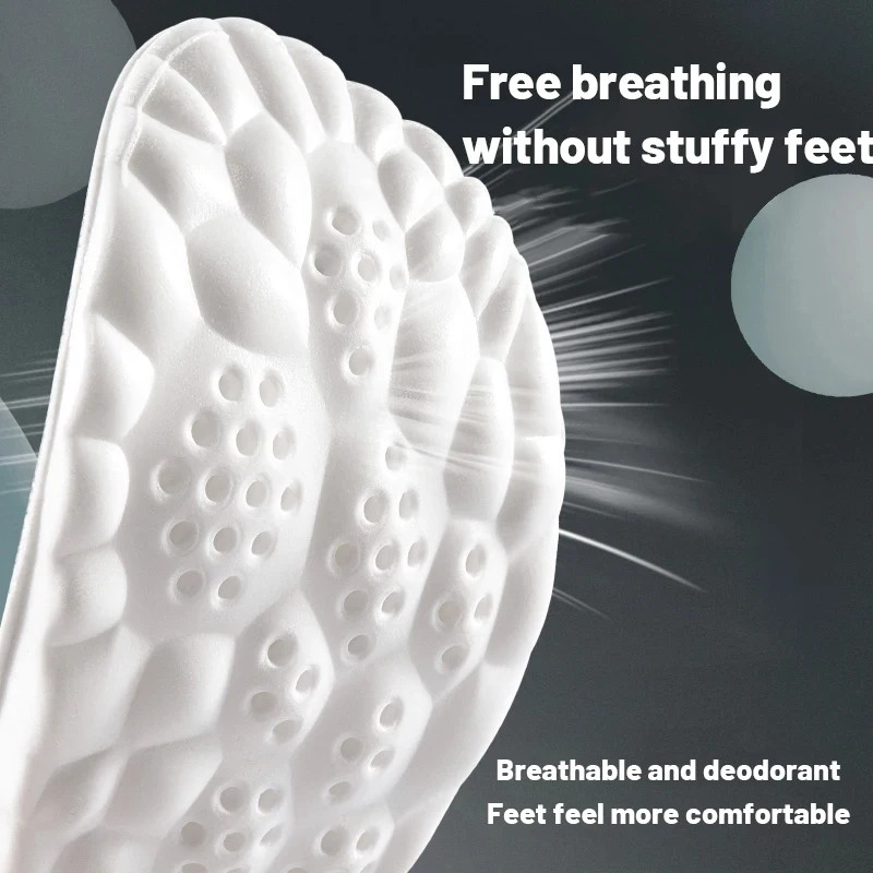 4D Massage Shoes Insoles Super Soft Latex Sports Insole for Feet Running Basket
