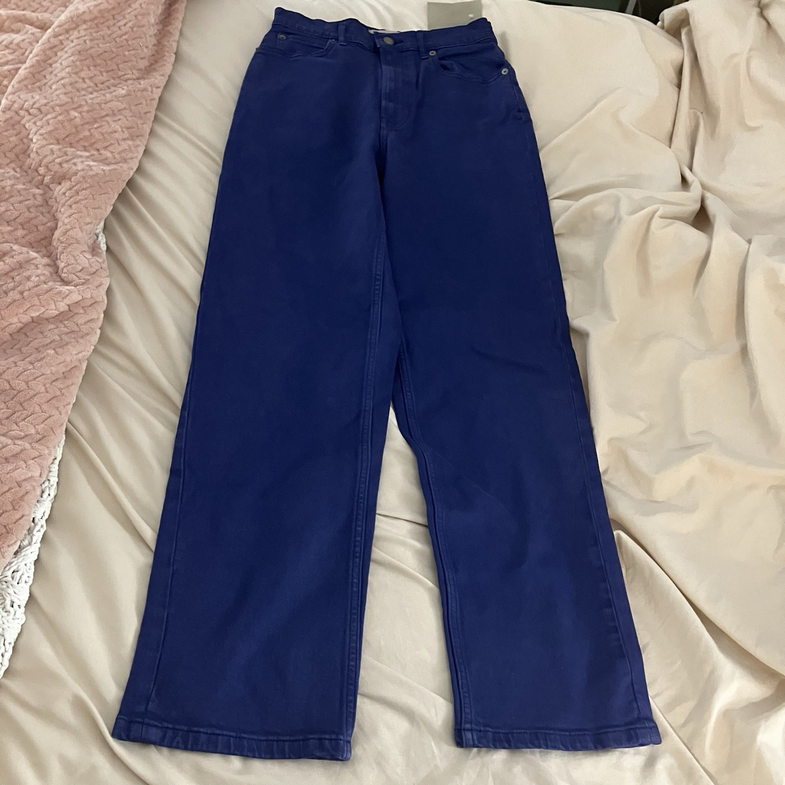 Everlane Way High Straight Leg Jean Women’s Size 26 Tall Blue Low Stretch