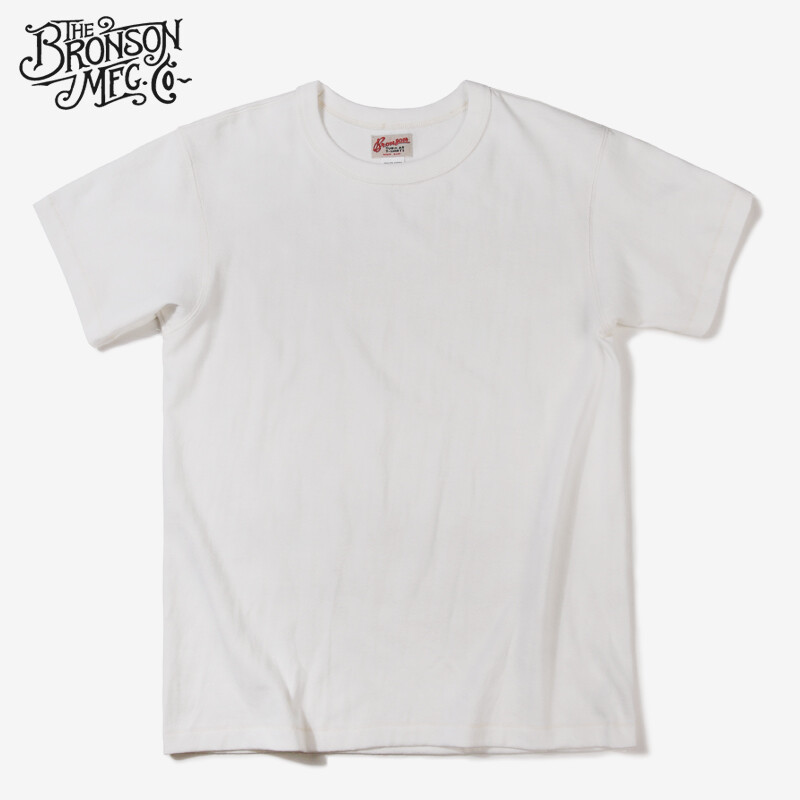 BRONSON Vintage Loopwheel Tubular Athletic T-Shirt Men Basic Tee 100% Cotton t