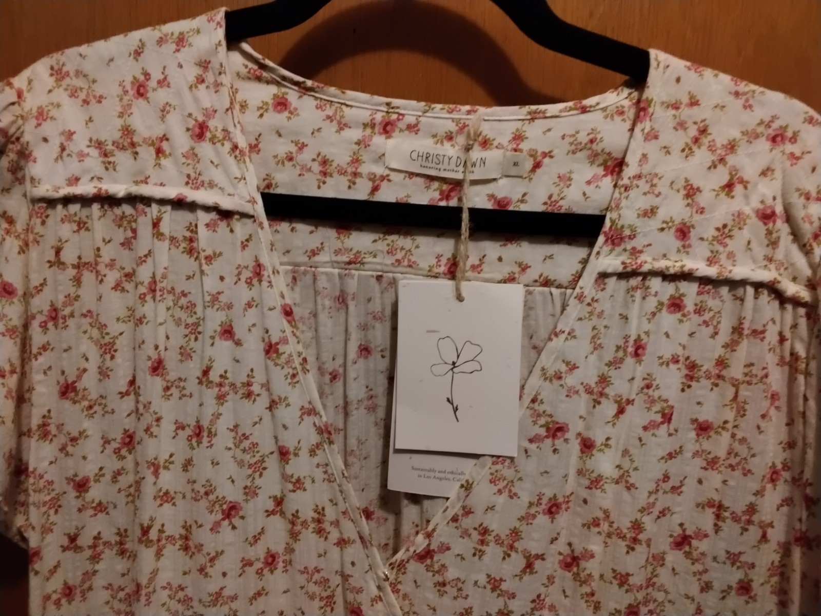 Christy Dawn The Dawn Dress XL white floral cottage romantic ditsy sweet