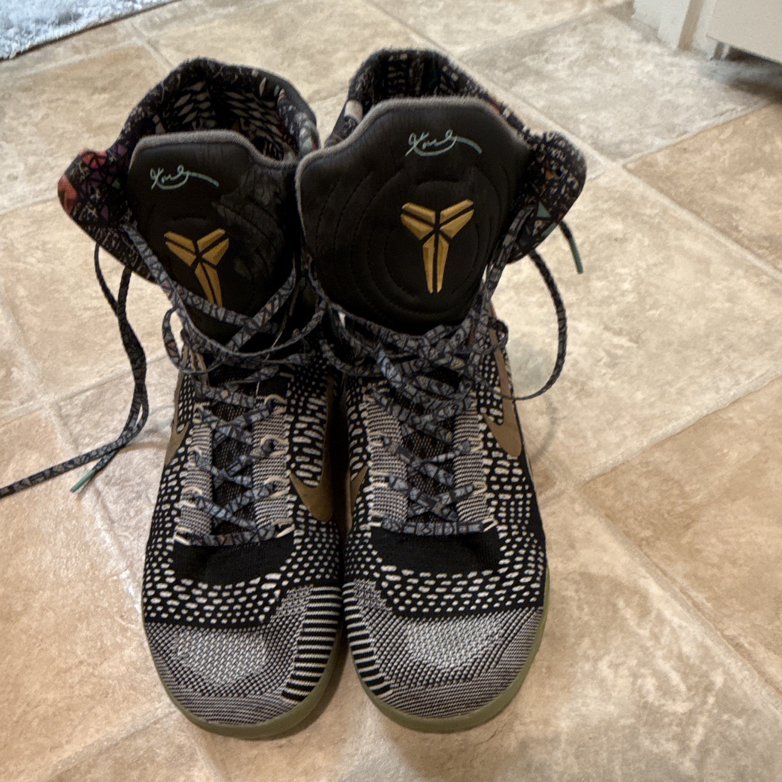 Nike Kobe 9 Elite Masterpiece FlyKnit High Top Multicolor 2014 630847-001