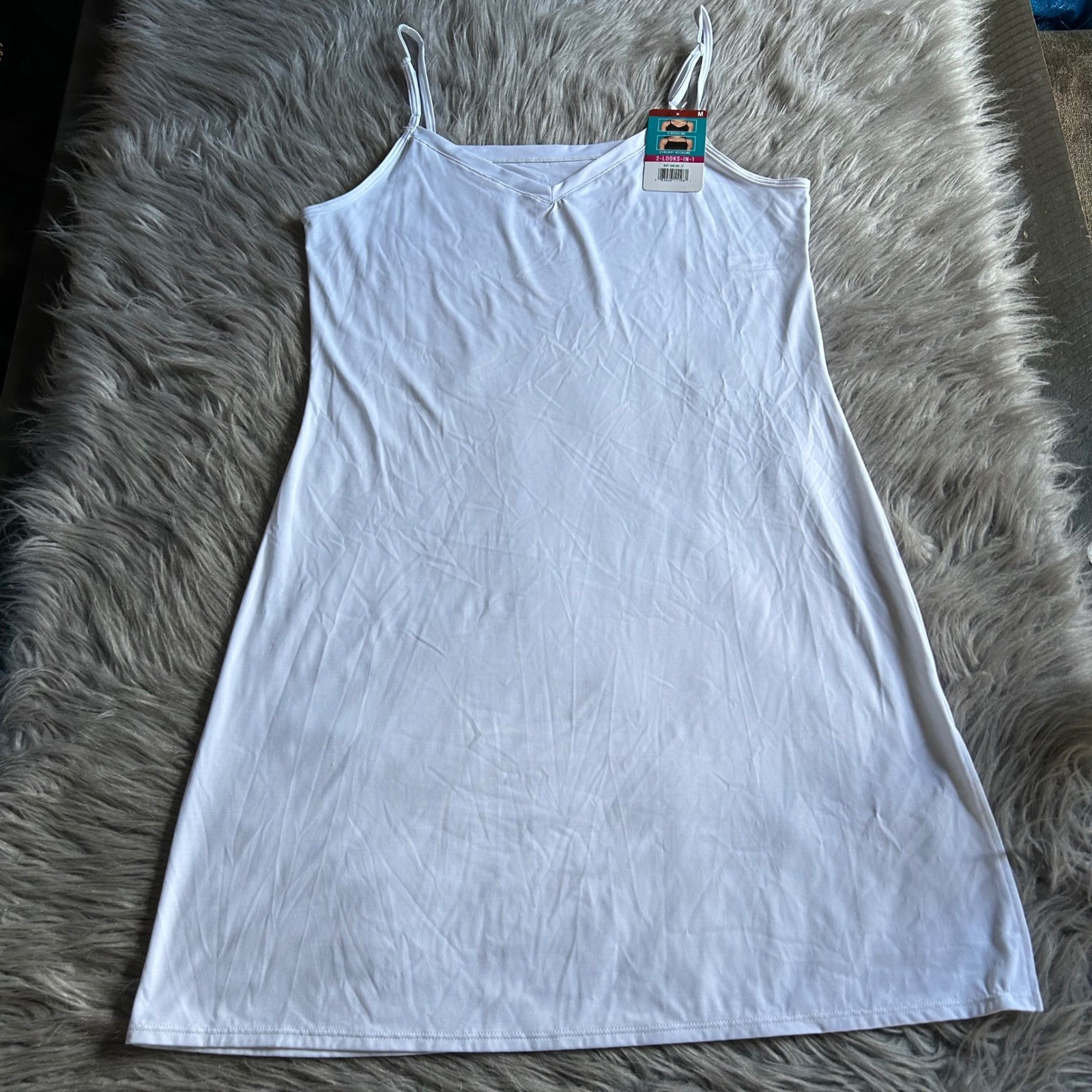 Vanity Fair Radiant Collection Full Slip Womens Size Medium White Slit
