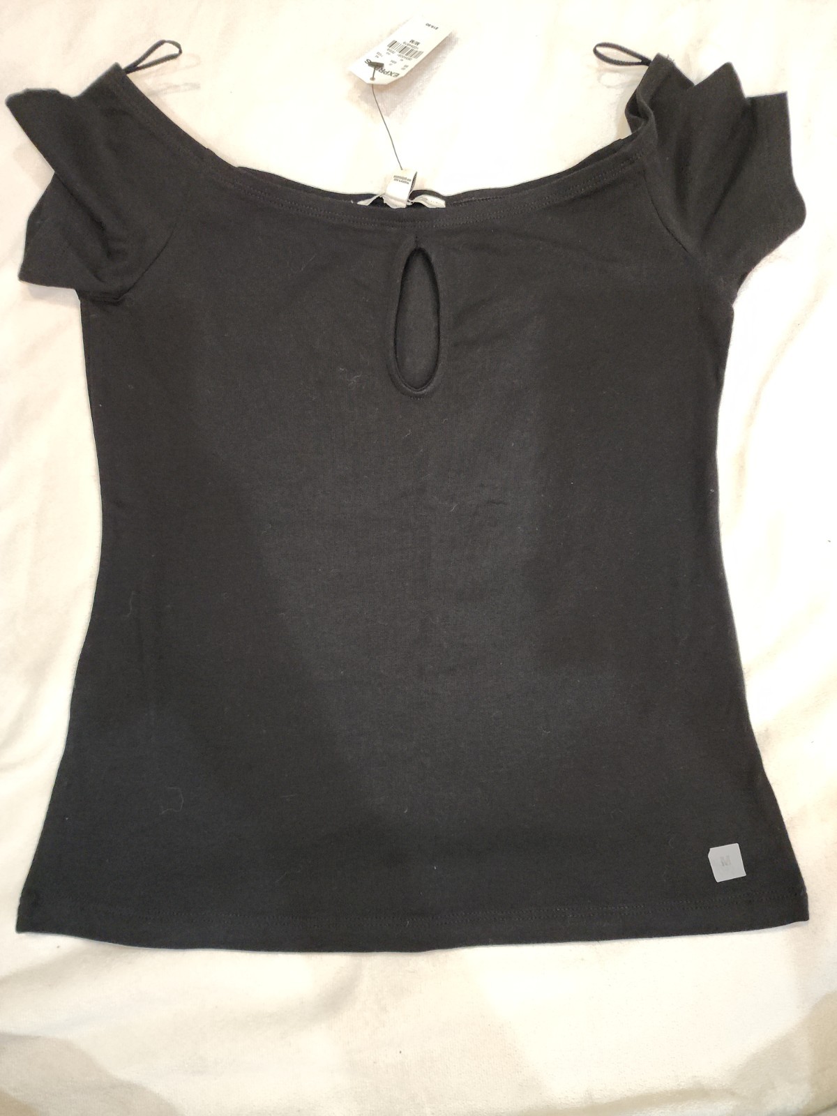 Express one Eleven Black M Siri Lanka RN 55285 95% Cotton 5% Spandex Cuello Boat