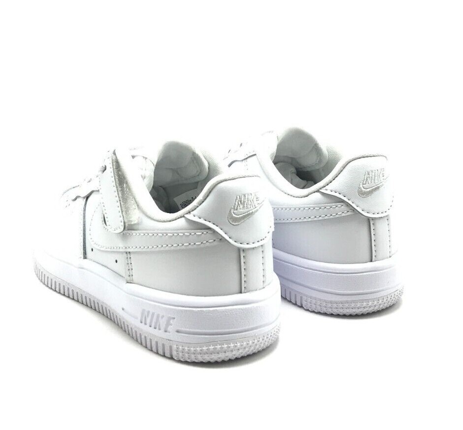 *NEW* Pre-School Kids Nike Air Force 1 Low Easy-on (PS) White/White (FN0237 111)
