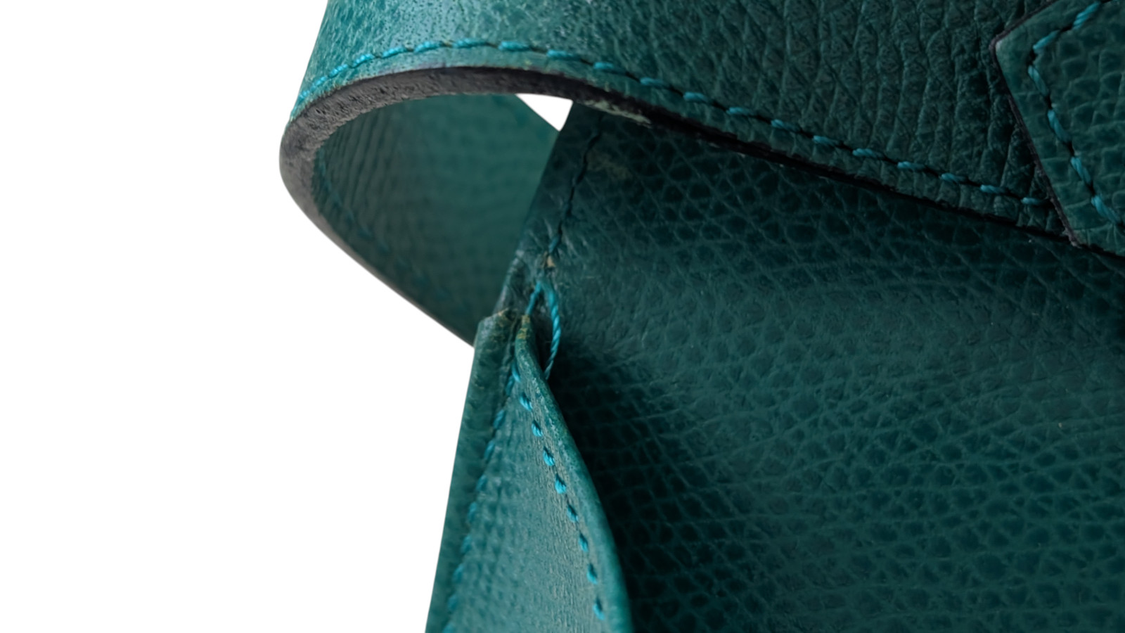 Read‼ Yves Saint Laurent Shoulder Bag Arabesque Leather Green YSL