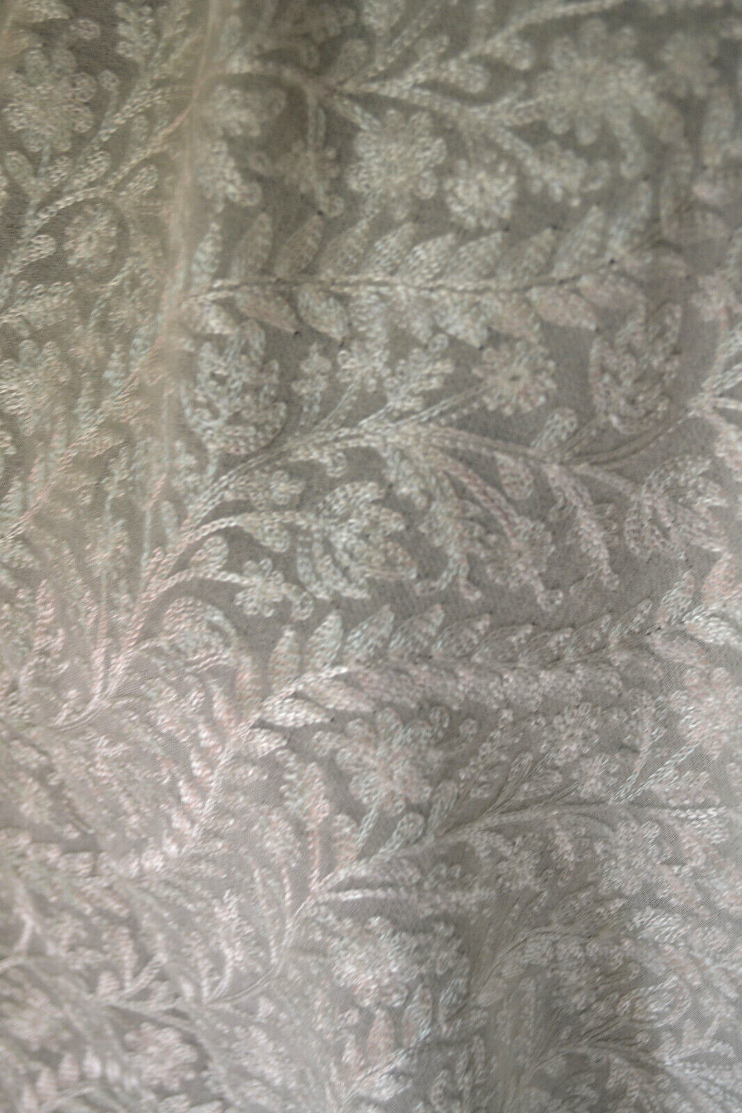white EMBROIDERED wedding Bride shawl ~100% CASHMERE PASHMINA PAISLEY EMBROIDERY