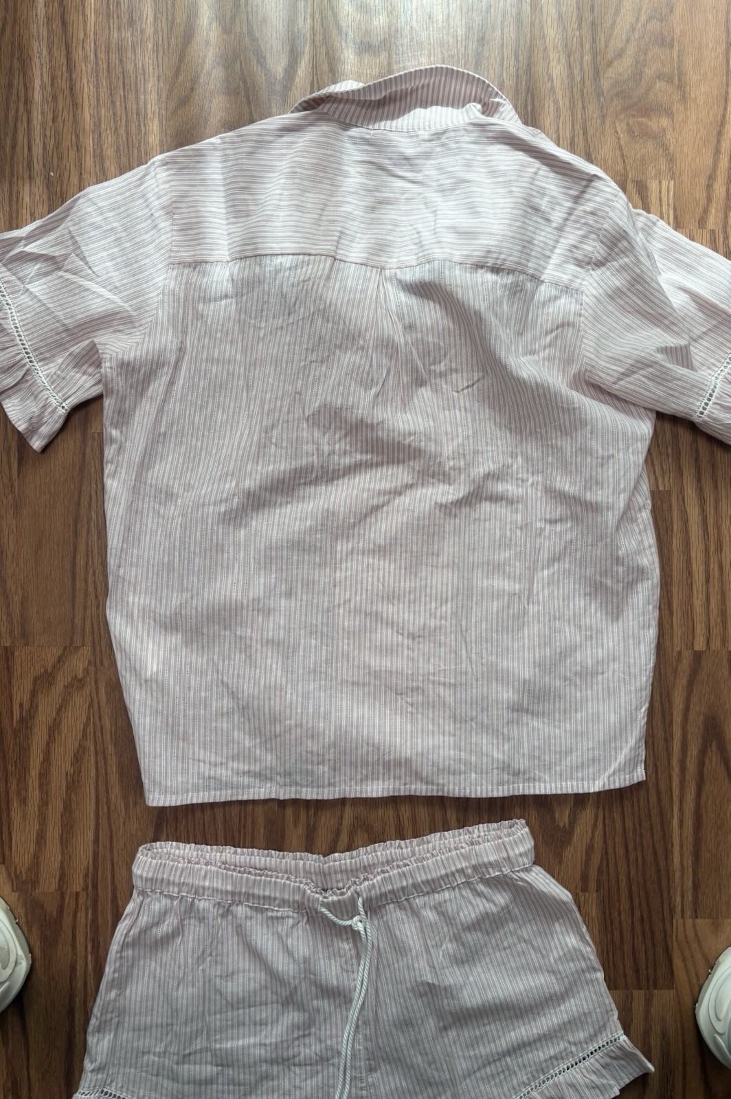 P.J. Salvage On Cloud Nine Women’s Striped Collared Woven Cotton Pajama Set