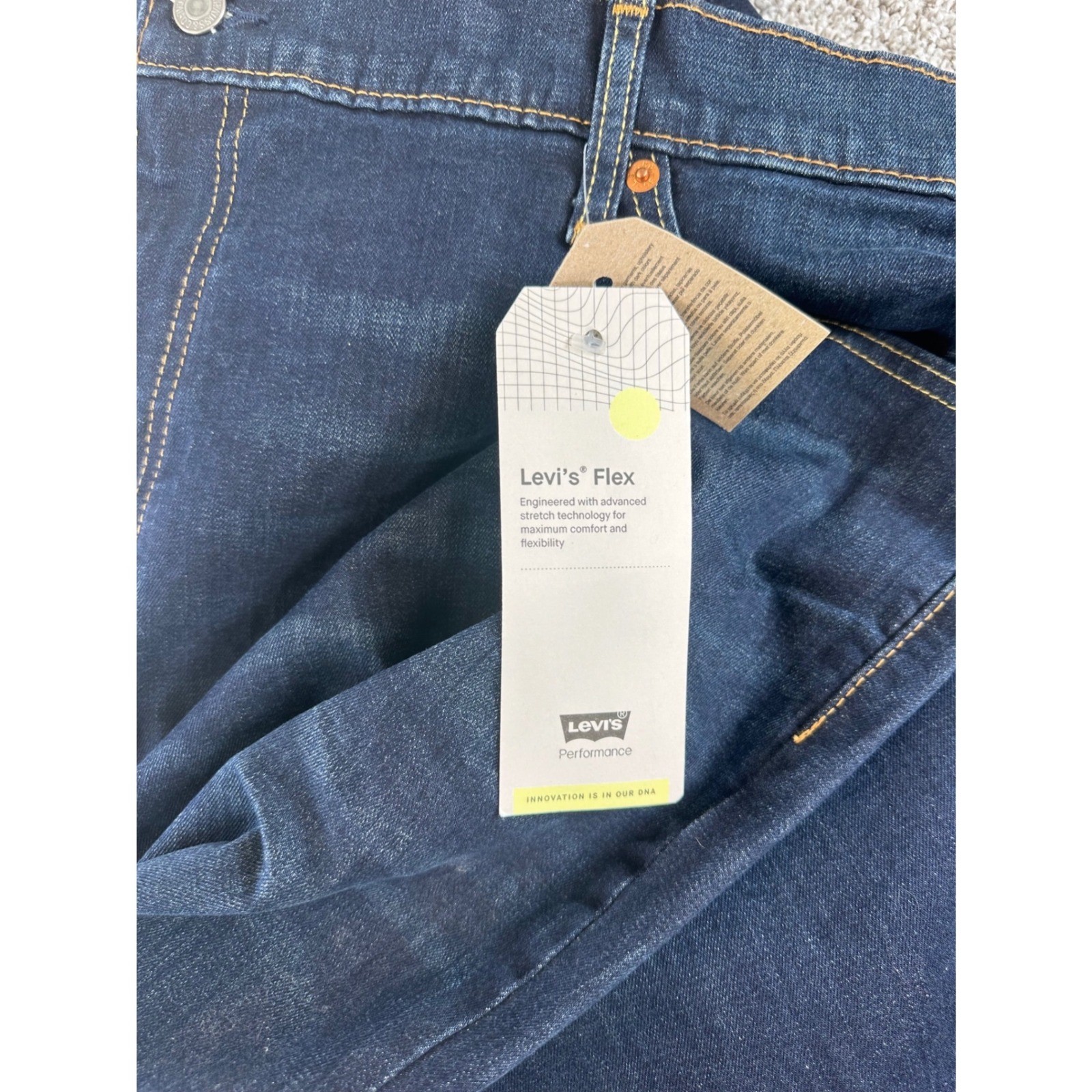 Levis 541 Athletic Taper Jeans Mens 48×29 Dark Wash Flex Stretch Denim NEW