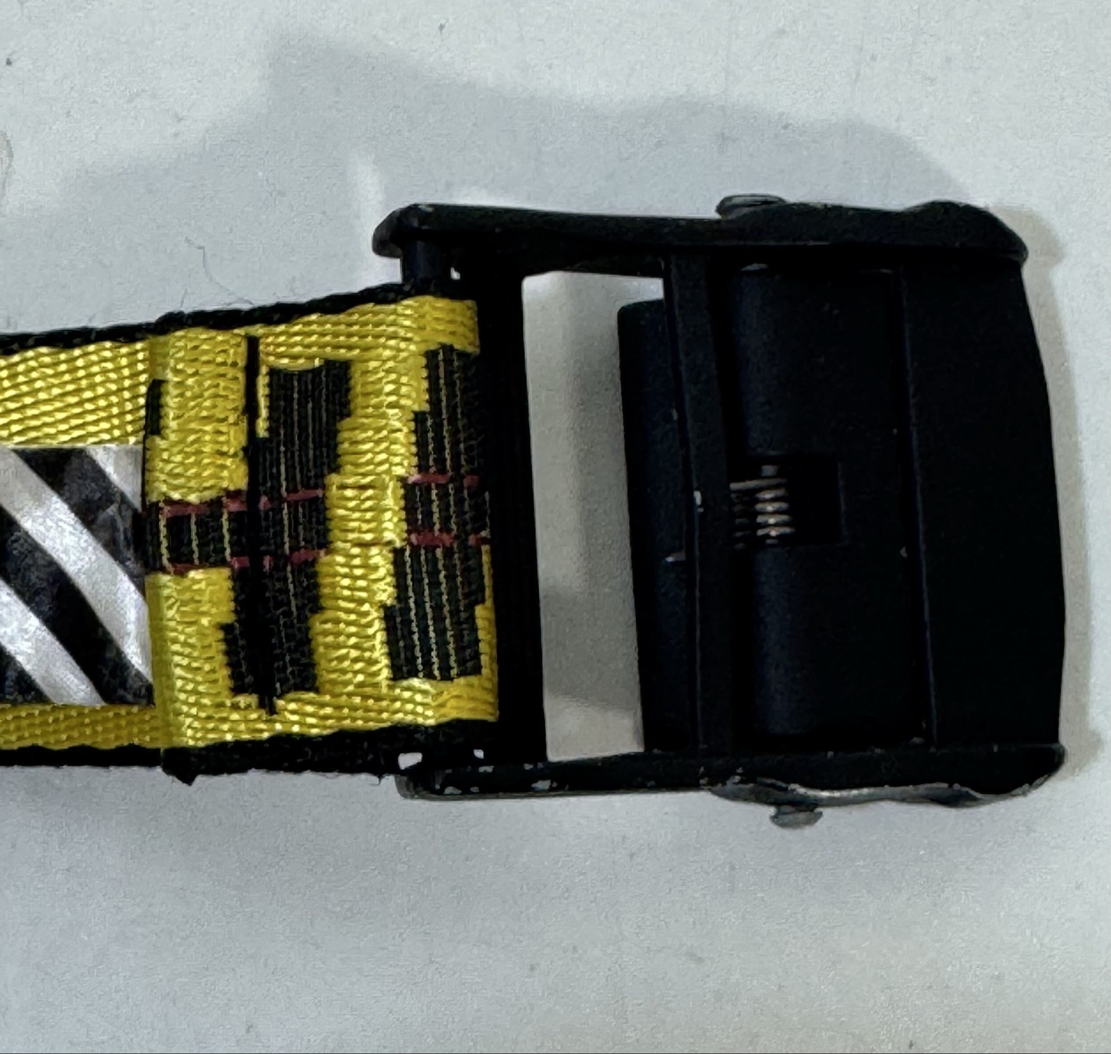 Off-White Industrial Belt Men’s Yellow Black Nylon Adjustable 78 inch